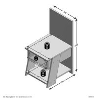 FMD Sängbord med 1 låda 34,2x39x69 cm sandek - Bild 6