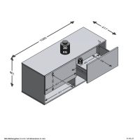 FMD Förvaringsbänk med 2 lådor 108,9x41,7x46,1 cm vit och ek - Bild 2