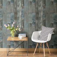 DUTCH WALLCOVERINGS Tapet scrapwood gråblå - Bild 2