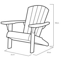 Keter Adirondackstol Troy grå - Bild 6