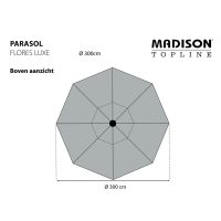 Madison Parasoll Flores Luxe 300 cm rund taupe - Bild 11