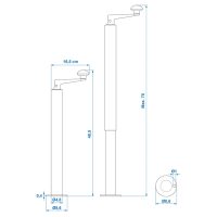 ProPlus justerbart släpställ D48 mm 40-65 cm 341517 - Bild 5