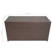 vidaXL Dynbox 120x50x60 cm konstrotting brun - Bild 5