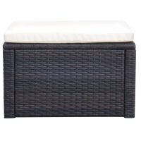 vidaXL Fotpall ottoman 53x53x30 cm konstrotting brun - Bild 2