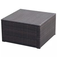 vidaXL Fotpall ottoman 53x53x30 cm konstrotting brun - Bild 3