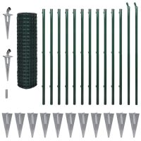 vidaXL Eurofence stål 25 x 1,5 m grön - Bild 2