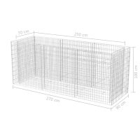 vidaXL Planteringsgabion upphöjd stål 270x90x100 cm - Bild 6