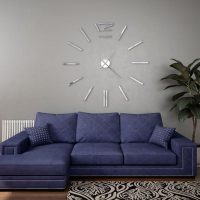 vidaXL Väggklocka 3D modern design 100 cm XXL silver - Bild 3