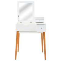 vidaXL Sminkbord med spegel MDF 60x50x86 cm - Bild 12