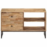 vidaXL TV-bänk massiv återvunnen teak 90x30x55 cm - Bild 2