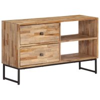 vidaXL TV-bänk massiv återvunnen teak 90x30x55 cm - Bild 11