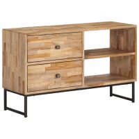 vidaXL TV-bänk massiv återvunnen teak 90x30x55 cm - Bild 12