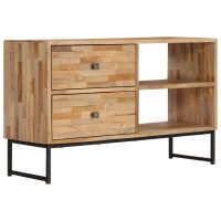 vidaXL TV-bänk massiv återvunnen teak 90x30x55 cm - Bild 9