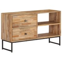 vidaXL TV-bänk massiv återvunnen teak 90x30x55 cm - Bild 10