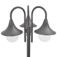 vidaXL Lyktstolpe för trädgård E27 220 cm aluminium 3 lyktor brons - Bild 3