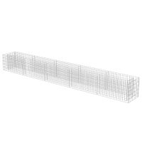 vidaXL Planteringsgabion upphöjd galvaniserat stål 450x50x50 cm - Bild 2