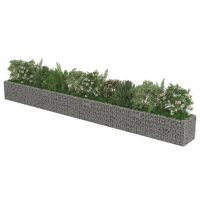 vidaXL Planteringsgabion upphöjd galvaniserat stål 540x50x50 cm - Bild 3