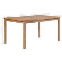 vidaXL Trädgårdsbord 150x90x77 cm massiv teak - Bild 6