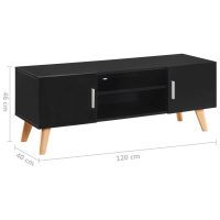 vidaXL TV-bänk 120x40x46 cm MDF svart - Bild 6