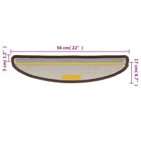 vidaXL Trappstegsmattor 15 st brun 56x17x3 cm - Bild 8