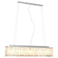 vidaXL Taklampa med kristallpärlor silver 104 cm E14 - Bild 2