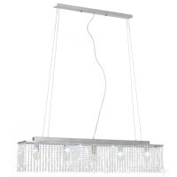 vidaXL Taklampa med kristallpärlor silver 104 cm E14 - Bild 5