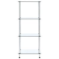 vidaXL Hylla 4 hyllplan transparent 40x40x100 cm härdat glas - Bild 2