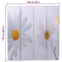 vidaXL Vikbar rumsavdelare 160x170 cm blomma - Bild 7