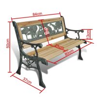 vidaXL Barnbänk 84 cm trä - Bild 5