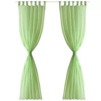 Genomskinlig gardin 140 x 175 cm 2-pack Apple Green - Bild 3