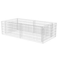 vidaXL Planteringsgabion galvaniserat stål 180x90x50 cm - Bild 2