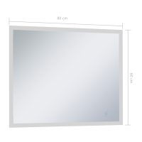 vidaXL Badrumsspegel LED med touch-sensor 80x60 cm - Bild 8