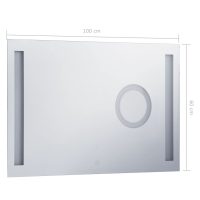 vidaXL Badrumsspegel LED med touch-sensor 100x60 cm - Bild 8