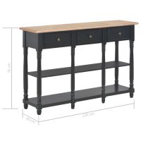 vidaXL Konsolbord svart 120x30x76 cm MDF - Bild 9