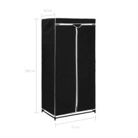 vidaXL Garderob svart 75x50x160 cm - Bild 9