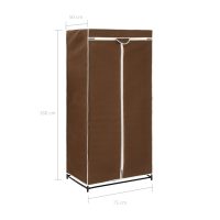 vidaXL Garderober 2 st brun 75x50x160 cm - Bild 10