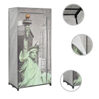 vidaXL Garderob New York 75x45x160 cm tyg - Bild 2