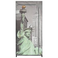 vidaXL Garderob New York 75x45x160 cm tyg - Bild 3