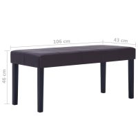 vidaXL Bänk 106 cm konstläder brun - Bild 7