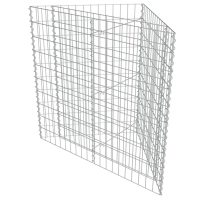 vidaXL Planteringsgabion upphöjd galvaniserat stål 75x75x50 cm - Bild 2