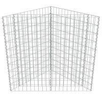 vidaXL Planteringsgabion upphöjd galvaniserat stål 75x75x50 cm - Bild 4