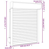 vidaXL Rulljalusi aluminium 110x130 cm antracit - Bild 6