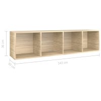 vidaXL Bokhylla/tv-bänk sonoma-ek 36x30x143 cm konstruerat trä - Bild 12