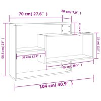 vidaXL Vägghyllor sonoma-ek 104x20x58,5 cm konstruerat trä - Bild 7