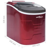 vidaXL Ismaskin röd 2,4 L 15 kg / 24 h - Bild 11