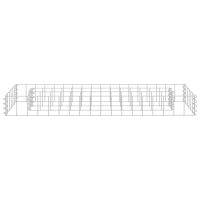 vidaXL Planteringsgabion upphöjd galvaniserat stål 90x30x10 cm - Bild 3