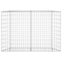 vidaXL Gabion trapets upphöjd galvaniserat stål 150x20x100 cm - Bild 3