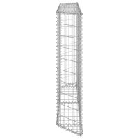 vidaXL Gabion trapets upphöjd galvaniserat stål 150x20x100 cm - Bild 4