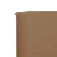 vidaXL Vindskydd 5 paneler tyg 600x120 cm taupe - Bild 4