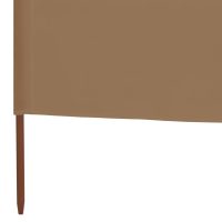 vidaXL Vindskydd 5 paneler tyg 600x120 cm taupe - Bild 5